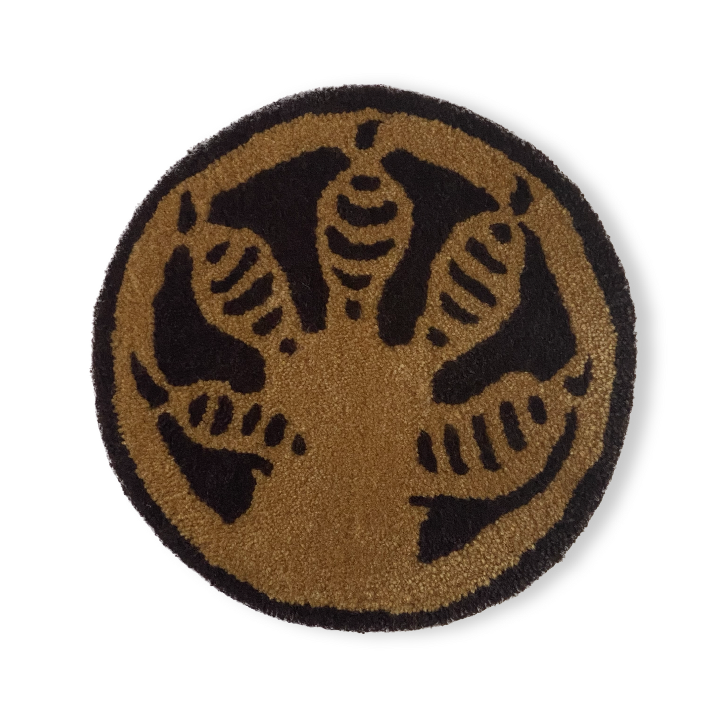 【受注制作/REPTILE RUGS】Gecko Stamp rug/CoffeeBrown