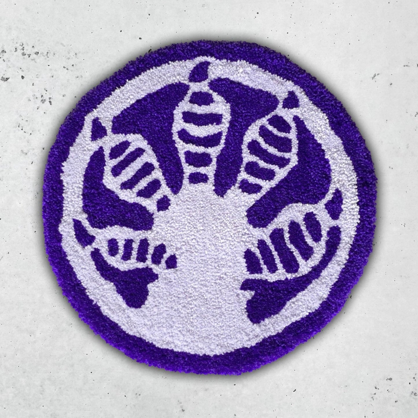 【REPTILE RUGS】Gecko Stamp chair rug/Purple