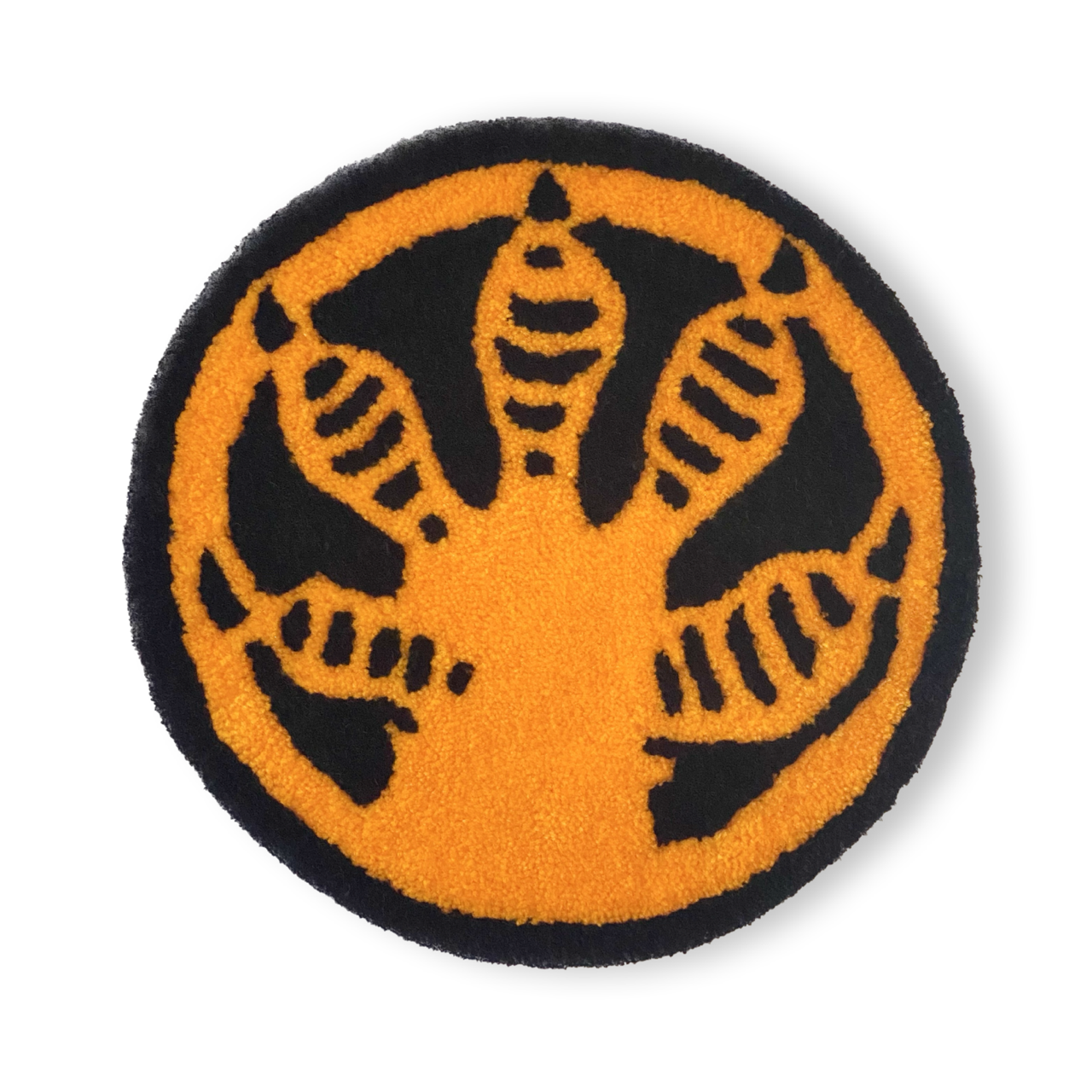 【受注制作/REPTILE RUGS】Gecko Stamp rug/BlackOrange