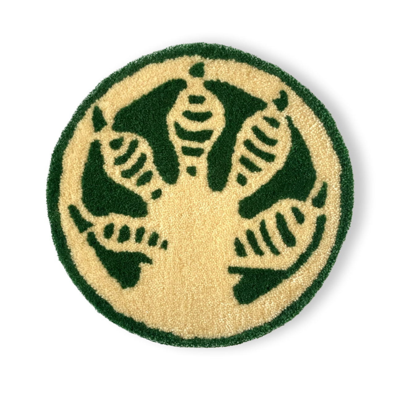 【受注制作/REPTILE RUGS】Gecko Stamp rug/GreenCustard