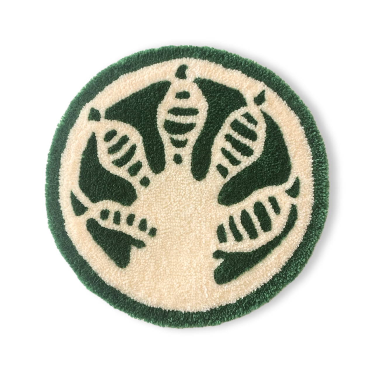 【REPTILE RUGS】Gecko Stamp chair rug/GreenIvory