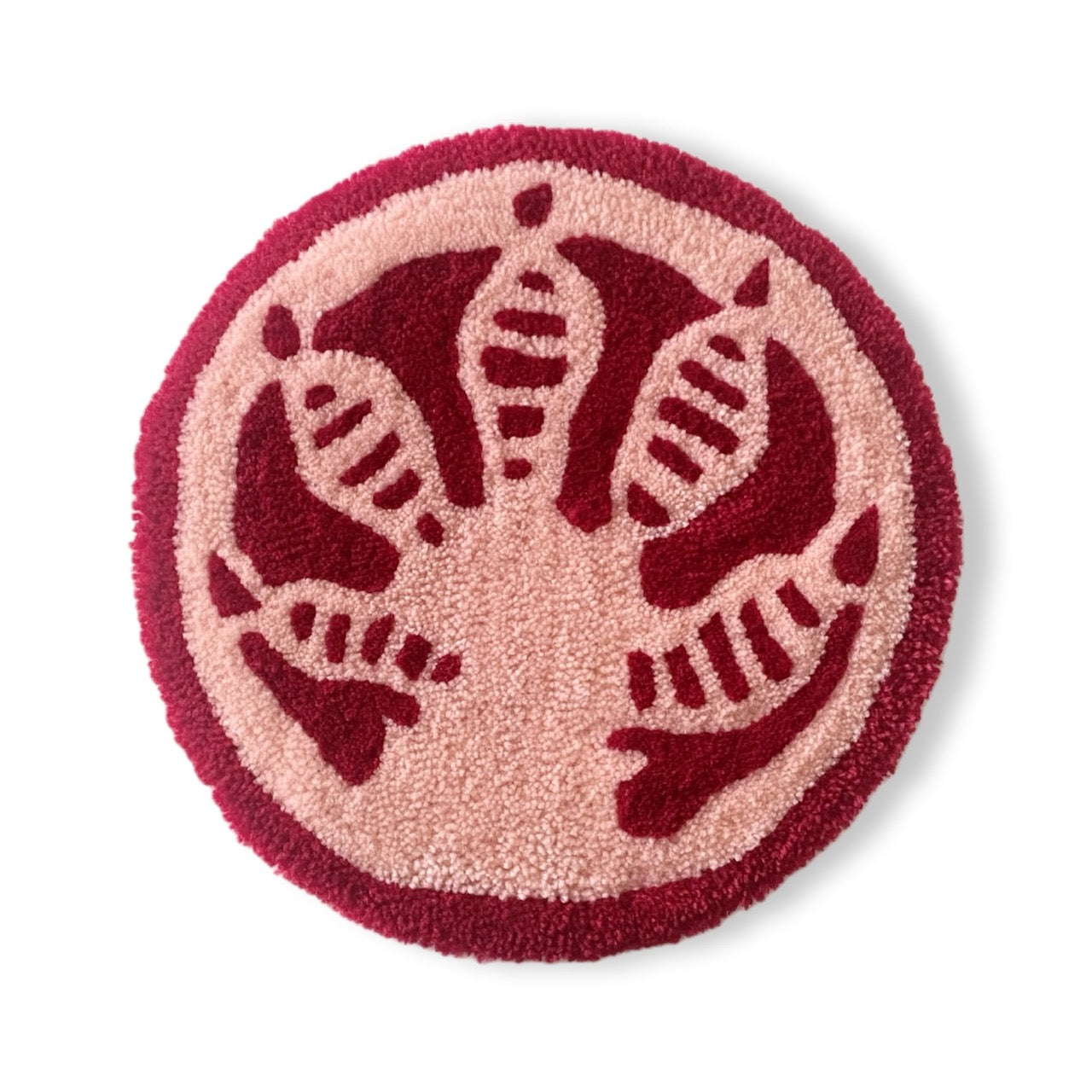 【REPTILE RUGS】Gecko Stamp chair rug/RedPeach