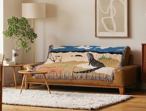 【2日間限定/受注生産】 Blue-tongued Skink ジャガード織ブランケット