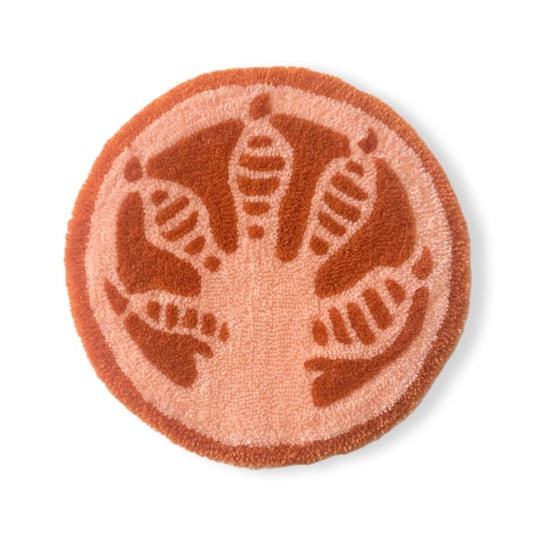 【REPTILE RUGS】Gecko Stamp chair rug／OrangeApricot