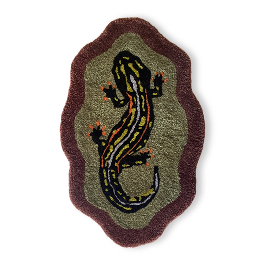 【REPTILE RUGS】 Floating Salamander（Sword-tail newt）