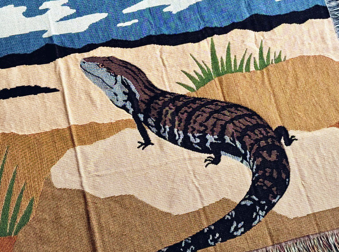 【2日間限定／受注生産】 Blue-tongued Skink ジャガード織ブランケット